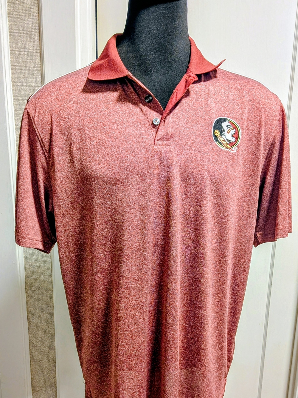 Pro Edge Men's Heather Garnet Polo Shirt